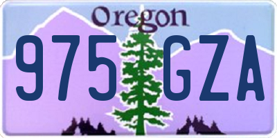 OR license plate 975GZA