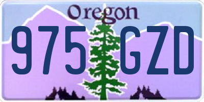 OR license plate 975GZD