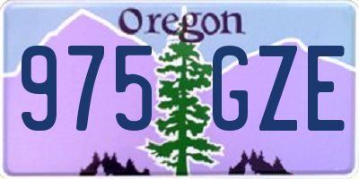 OR license plate 975GZE
