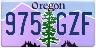 OR license plate 975GZF