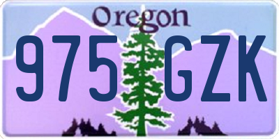 OR license plate 975GZK
