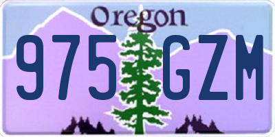 OR license plate 975GZM