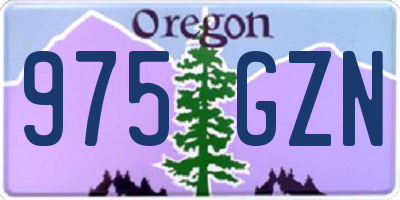 OR license plate 975GZN