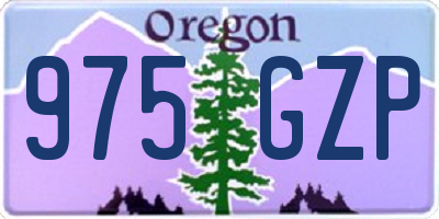 OR license plate 975GZP