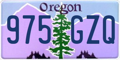 OR license plate 975GZQ