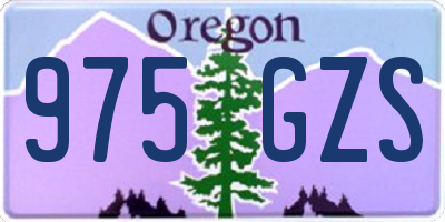OR license plate 975GZS