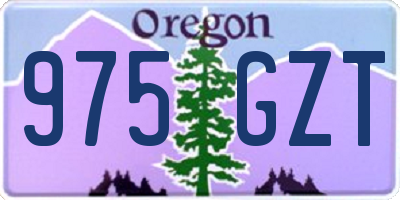 OR license plate 975GZT