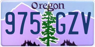OR license plate 975GZV