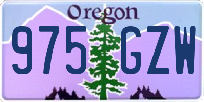 OR license plate 975GZW