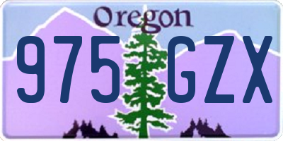 OR license plate 975GZX
