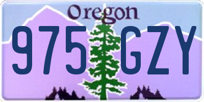 OR license plate 975GZY