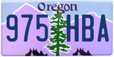 OR license plate 975HBA