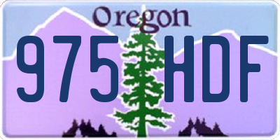 OR license plate 975HDF