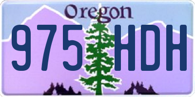 OR license plate 975HDH