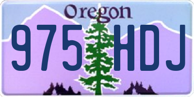 OR license plate 975HDJ