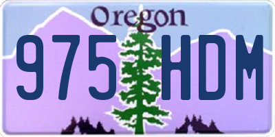 OR license plate 975HDM