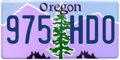 OR license plate 975HDO