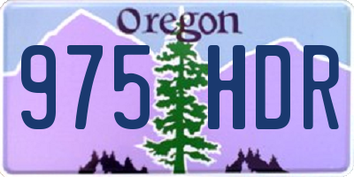 OR license plate 975HDR