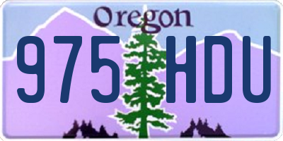 OR license plate 975HDU