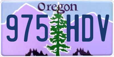 OR license plate 975HDV