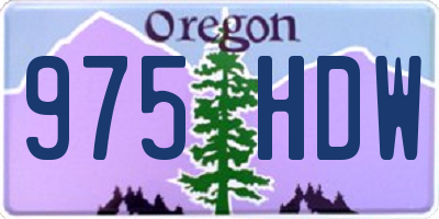 OR license plate 975HDW