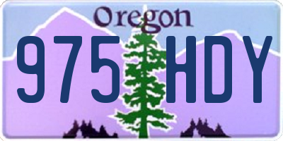 OR license plate 975HDY