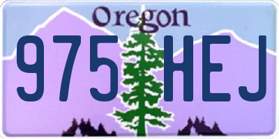 OR license plate 975HEJ