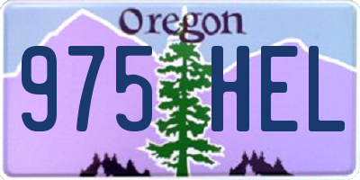 OR license plate 975HEL