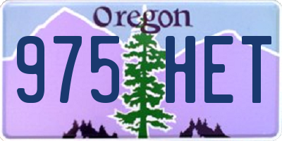 OR license plate 975HET