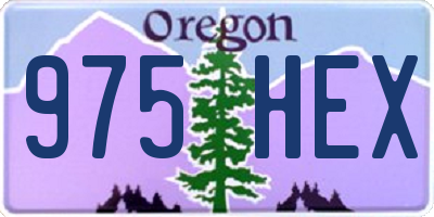 OR license plate 975HEX