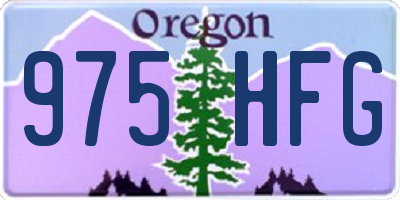 OR license plate 975HFG
