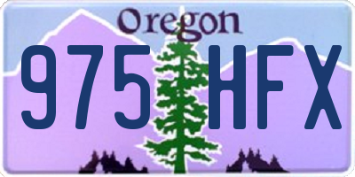 OR license plate 975HFX