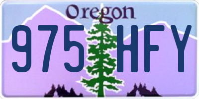 OR license plate 975HFY