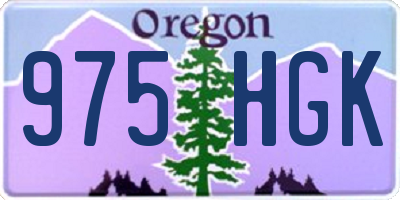 OR license plate 975HGK