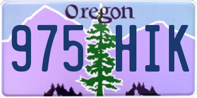 OR license plate 975HIK