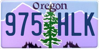 OR license plate 975HLK