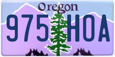 OR license plate 975HOA