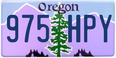 OR license plate 975HPY