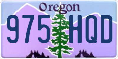 OR license plate 975HQD