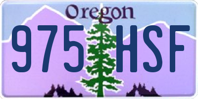 OR license plate 975HSF