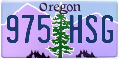 OR license plate 975HSG