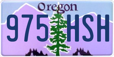 OR license plate 975HSH