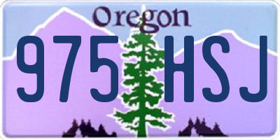 OR license plate 975HSJ