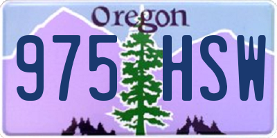 OR license plate 975HSW