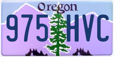 OR license plate 975HVC