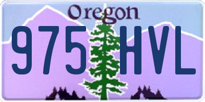 OR license plate 975HVL