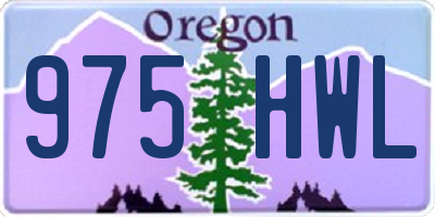 OR license plate 975HWL