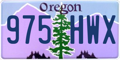 OR license plate 975HWX
