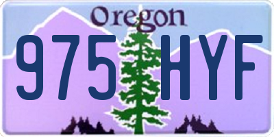 OR license plate 975HYF