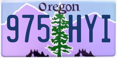 OR license plate 975HYI